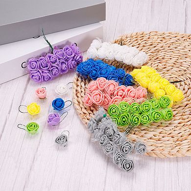 Artificial Rose Flower Heads, Mini Faux Flower 0.8 Inch-1 Inch 72Pcs