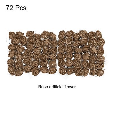 Artificial Rose Flower Heads, Mini Faux Flower 0.8 Inch-1 Inch 72Pcs