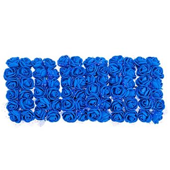 Artificial Rose Flower Heads, Mini Faux Flower 0.8 Inch-1 Inch 72 pc