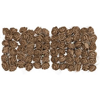 Artificial Rose Flower Heads, Mini Faux Flower 0.8 Inch-1 Inch 72 pc