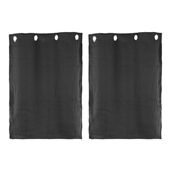 Small Grommet Window Curtain, Short Cabinet Blackout Drapes For Kitchen Bathroom
