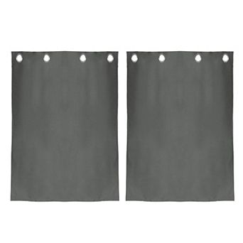 Small Grommet Window Curtain, Short Cabinet Blackout Drapes For Kitchen Bathroom