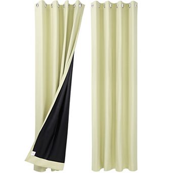 2 Panels Bedroom Waterproof 100% Blackout Curtains 52"x84"