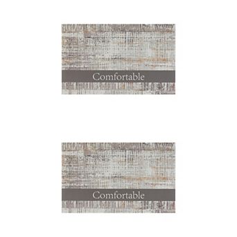 Letter Pattern Kitchen Mat Kitchen Rug Standing Mats For Sink, Laundry 18" X 28" 2 pc