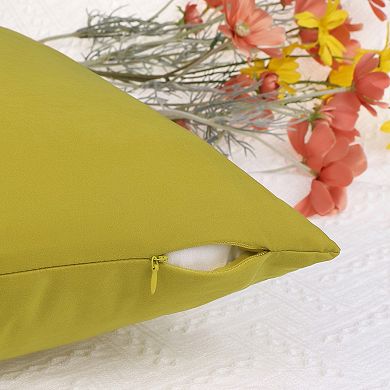 Solid Color Pillowcases With Hidden Zipper For Bed, Sofa, Chair And Couch 12" X 20"