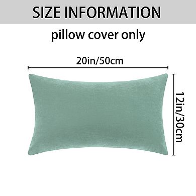Solid Color Pillowcases With Hidden Zipper For Bed, Sofa, Chair And Couch 12" X 20"