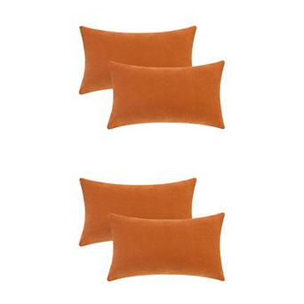 Solid Color Pillowcases With Hidden Zipper For Bed, Sofa, Chair And Couch 12" X 20"