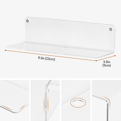 Acrylic Floating Shelves For Wall For Room Kitchen Wall Display Shelf