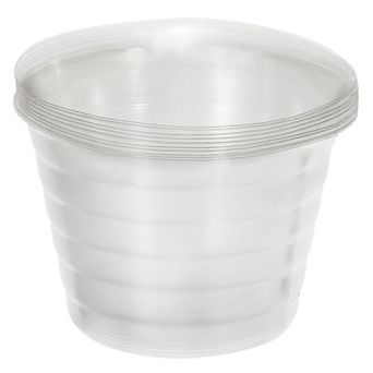 Plant Pot Saucer 4.3" Plastic Round Flower Drip Tray For Indoor Outdoor, Clear Pack Of 10