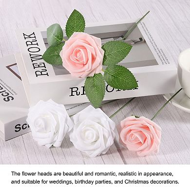 Artificial Rose Flower Heads, Mini Faux Flowers For Diy Craft Wedding