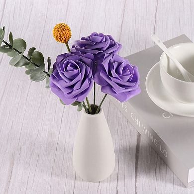 Artificial Rose Flower Heads, Mini Faux Flowers For Diy Craft Wedding