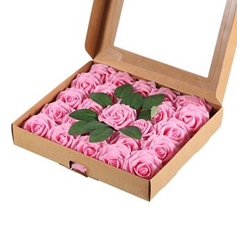 Artificial Rose Flower Heads, Mini Faux Flowers For Diy Craft Wedding