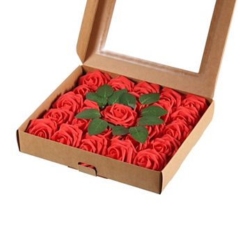 Artificial Rose Flower Heads, Mini Faux Flowers For Diy Craft Wedding