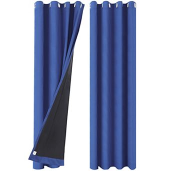2 Panels Bedroom Waterproof 100% Blackout Curtains 42"x84"