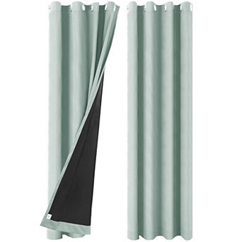 2 Panels Bedroom Waterproof 100% Blackout Curtains 42"x84"