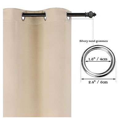 Polyester Blackout Curtain Panel Set Of 2, 52"x36"