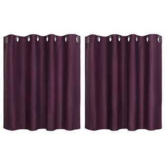 Polyester Blackout Curtain Panel Set Of 2, 52"x36"