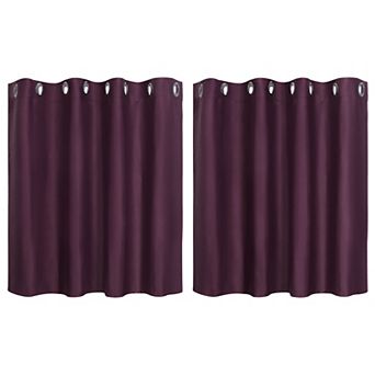 Polyester Blackout Curtain Panel Set Of 2, 52"x36"