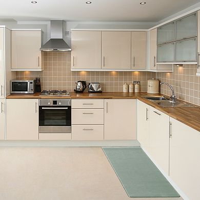 Kitchen Rug Kitchen Runner Rug Kitchen Floor Mat, Solid Color Waterproof 18" X 28" 3pcs