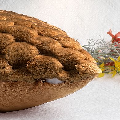 Soft Decorative Throw Pillow Covers Plush Cushion Pillowcase For Sofa 16" X 16", 18" X 18"