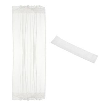 Blackout Door Curtain, 25"w X 40"l French Window Door Curtain 1 Panel, White