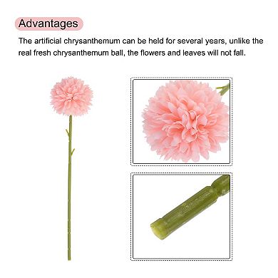 Artificial Flower Heads, Silk Chrysanthemum Hydrangea Faux Flowers 20Pcs