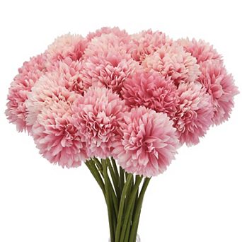 Artificial Flower Heads, Silk Chrysanthemum Hydrangea Faux Flowers 20 pc