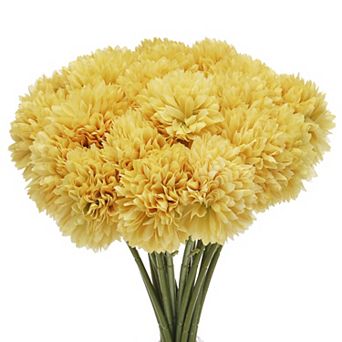 Artificial Flower Heads, Silk Chrysanthemum Hydrangea Faux Flowers 20 pc