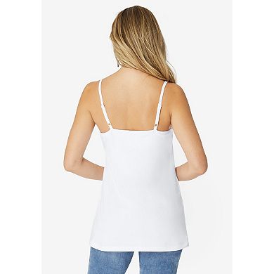 Roaman's Women's Plus Size Lace Trim Bra Cami