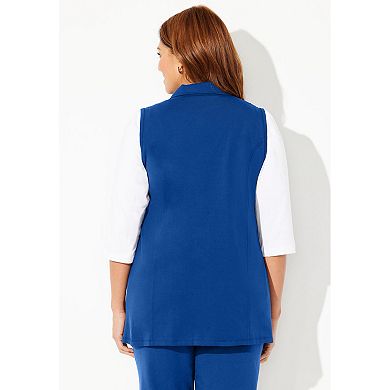 Catherines Women's Plus Size Suprema Studio Zip Front Vest