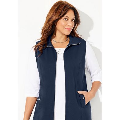 Catherines Women's Plus Size Suprema Studio Zip Front Vest