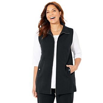 Catherines Women's Plus Size Suprema Studio Zip Front Vest