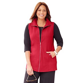 Catherines Women's Plus Size Suprema Studio Zip Front Vest