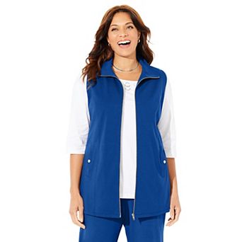 Catherines Women's Plus Size Suprema Studio Zip Front Vest