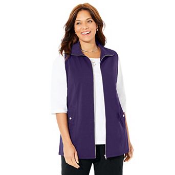 Catherines Women's Plus Size Suprema Studio Zip Front Vest