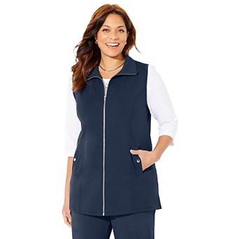 Catherines Women's Plus Size Suprema Studio Zip Front Vest
