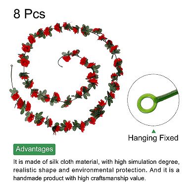 Fake Vine Garland Flower Silk Artificial Flowers Hanging Decoration For Home, Outdoors, Wedding
