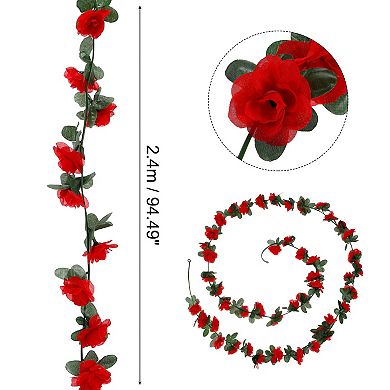 Fake Vine Garland Flower Silk Artificial Flowers Hanging Decoration For Home, Outdoors, Wedding
