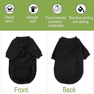 Cotton Blend Dog Winter Sweatshirt Pet Clothes Fleece Lined Warm Coat