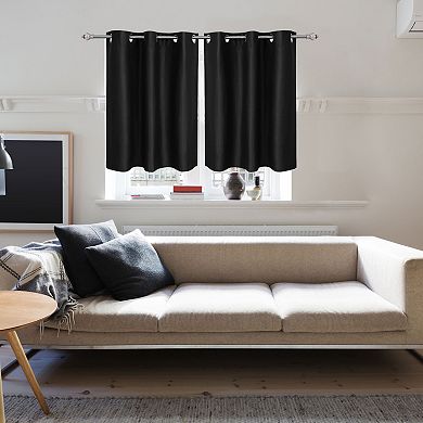 2 Pcs Blackout Window Curtain Panels Kitchen Curtains 42 X 36 Inch