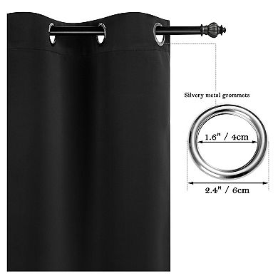 2 Pcs Blackout Window Curtain Panels Kitchen Curtains 42 X 36 Inch