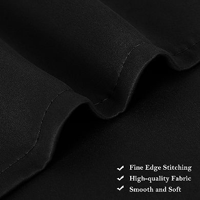 2 Pcs Blackout Window Curtain Panels Kitchen Curtains 42 X 36 Inch