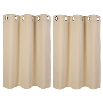 2 pc Blackout Window Curtain Panels Kitchen Curtains 42 X 36 Inch