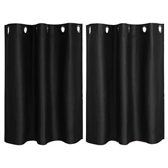 2 pc Blackout Window Curtain Panels Kitchen Curtains 42 X 36 Inch