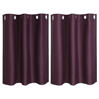 2 pc Blackout Window Curtain Panels Kitchen Curtains 42 X 36 Inch