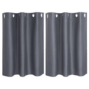 2 pc Blackout Window Curtain Panels Kitchen Curtains 42 X 36 Inch