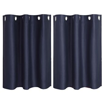 2 pc Blackout Window Curtain Panels Kitchen Curtains 42 X 36 Inch