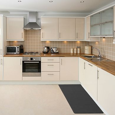 Kitchen Rug Kitchen Runner Rug Solid Color Kitchen Floor Mat, Waterproof 18" X 47" 3pcs