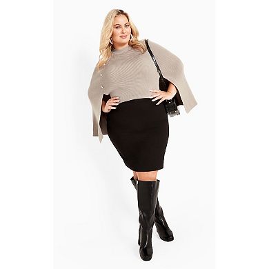 Avenue Women's Plus Size Olivia Button Cape