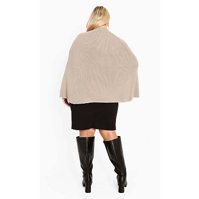 Avenue Women's Plus Size Olivia Button Cape